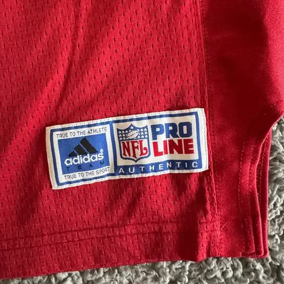 Vintage 2001 Authentic Adidas Jason Moore NFL San Francisco 49ers Jersey 50 RARE